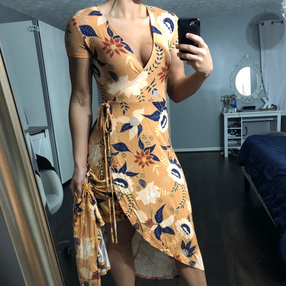 (Forever 21) high-low wrap dress